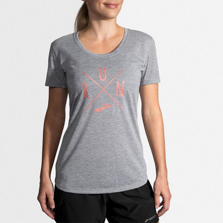 Brooks Distance Graphic - Camiseta Sin Mangas Mujer - Gris (QXAP-40657)